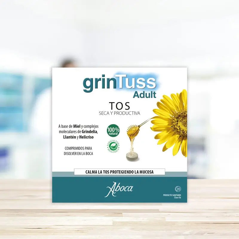 Aboca Grintuss Adultes Toux sèche et productive, 20 comprimés