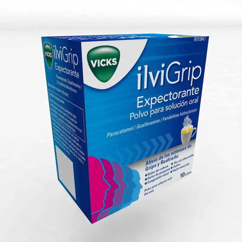 Ilvigrip Expectorant en poudre pour solution orale, 10 sachets