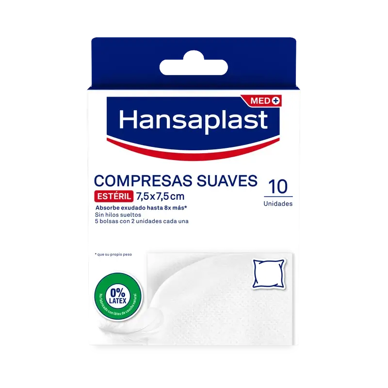 Hansaplast HP Compresses douces 7,5 x 7,5 cm, 10 unités