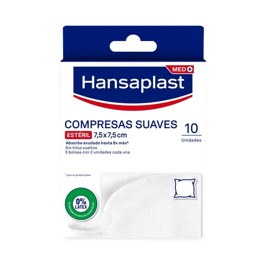 Hansaplast HP Compresses douces 7,5 x 7,5 cm, 10 unités