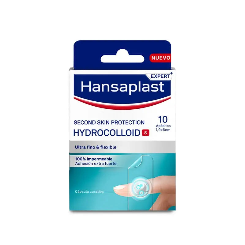 Hansaplast Second Skin Protection Hydrocolloid Dressing Size S , 10 pansements 1,9x6cm