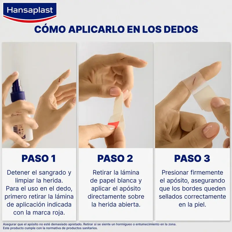 Hansaplast Second Skin Protection Hydrocolloid Dressing Size S , 10 pansements 1,9x6cm