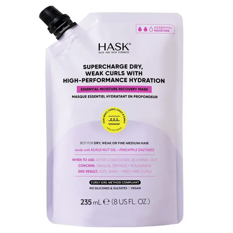 Masque capillaire hydratant Hask Texture Light, 235 ml