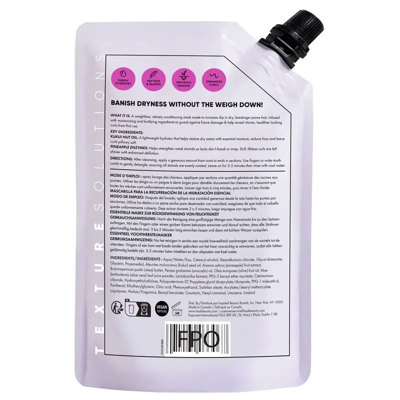 Masque capillaire hydratant Hask Texture Light, 235 ml