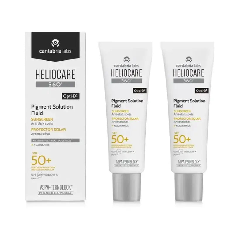 Heliocare 360º Pigment Solution Fluide Spf50+, 2 X 50 Ml