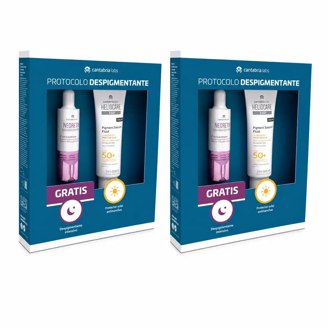 Heliocare Pack 360 Pigment Solution Fluide Spf50+, 50 Ml + Neorerin Dc Concentrate 10 Ml Gift Pack 2