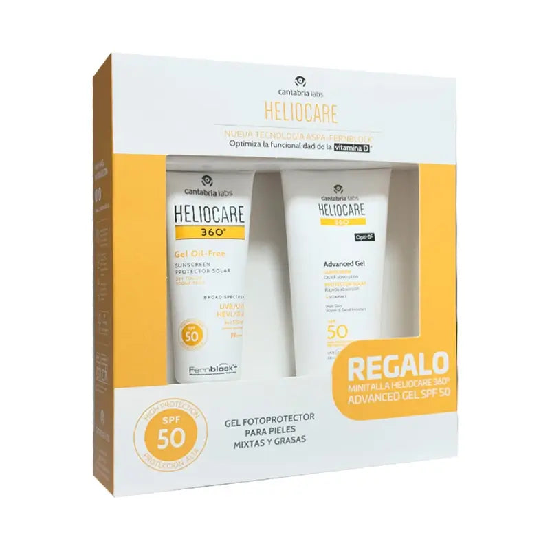 Heliocare Pack 360 Gel de Spf50 + Minitalla 360 Gel Advance, 150 ml