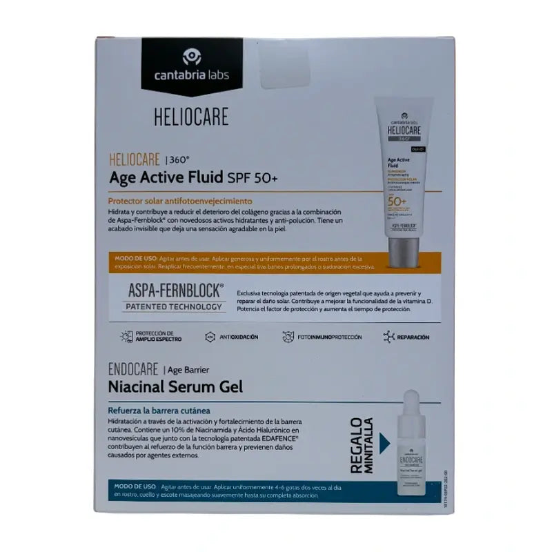 Heliocare Pack Heliocare 360 Age Active Fluid 50Ml+ Age Barrier 10 Ml Minitalla