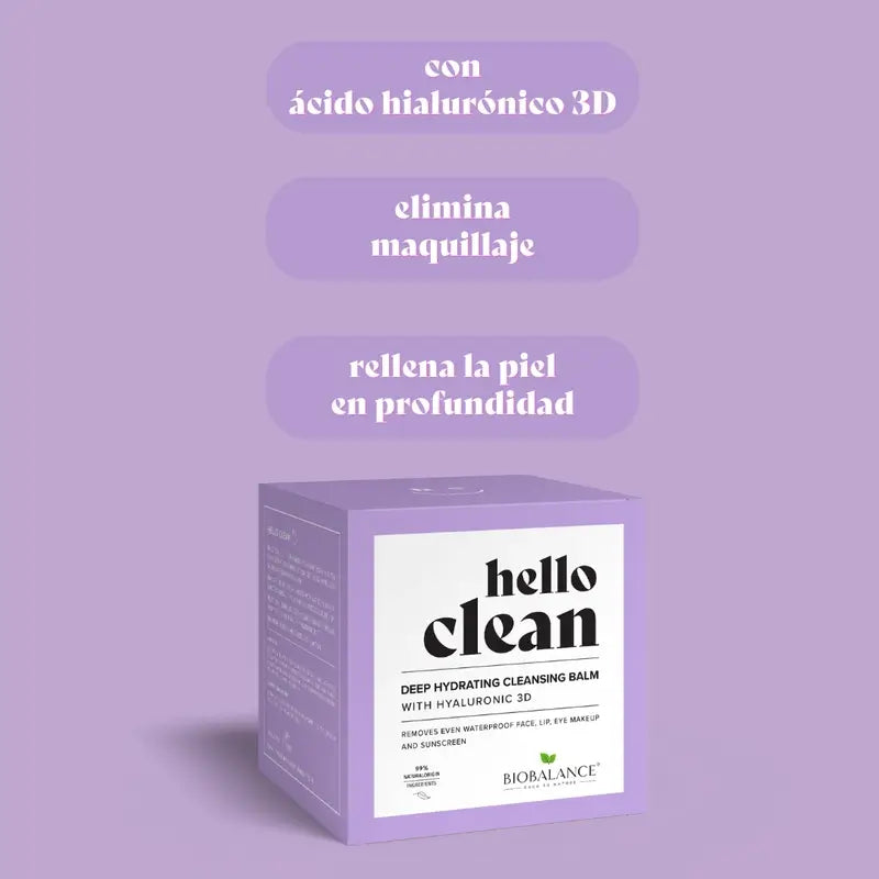 Hello Clean Bio Balance Baume nettoyant hydratant profond à l'acide hyaluronique 3D , 100 ml