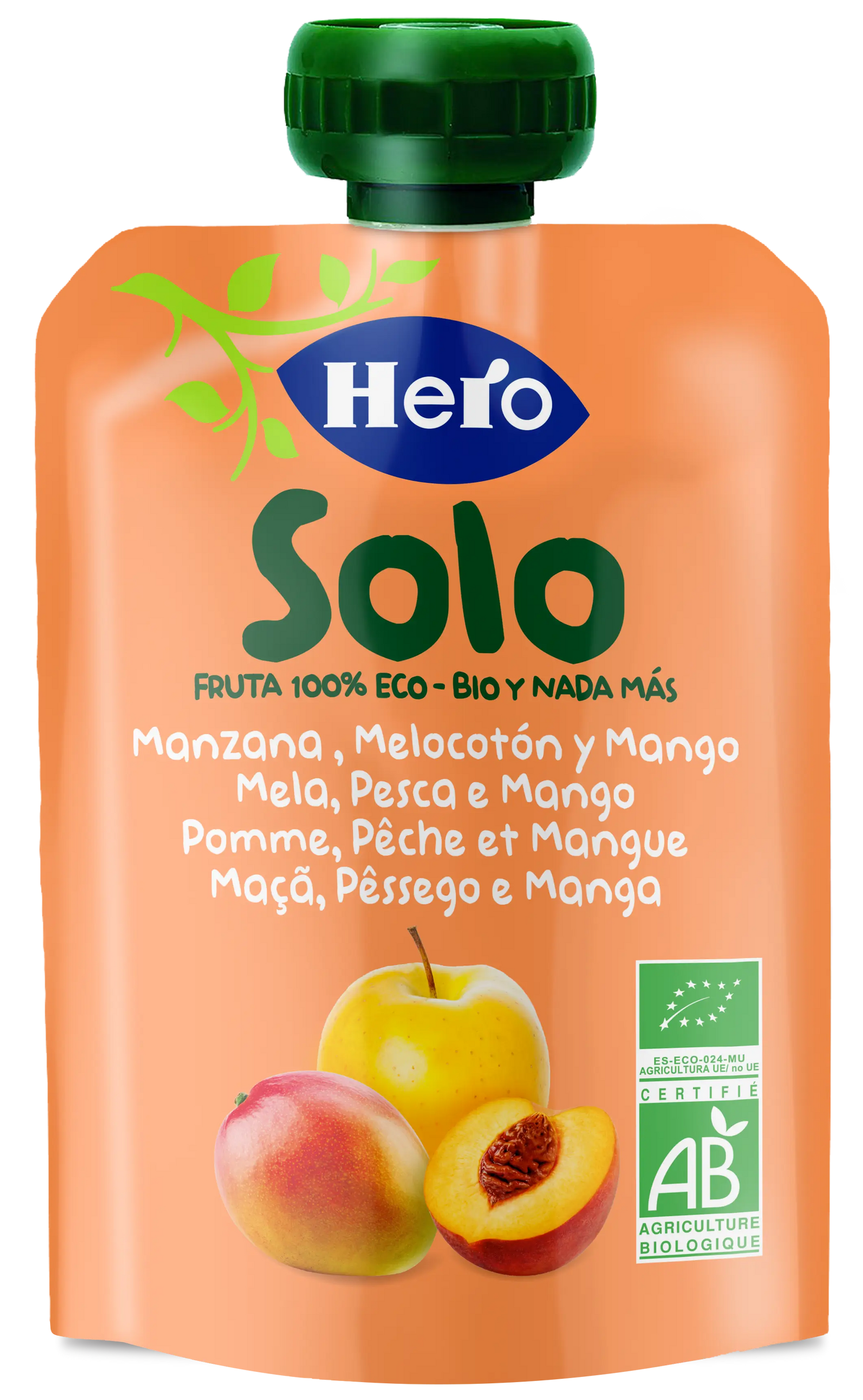 Hero Baby Hero Baby Sachet Solo Pomme Pêche & Mangue Eco Hb Solo 100G