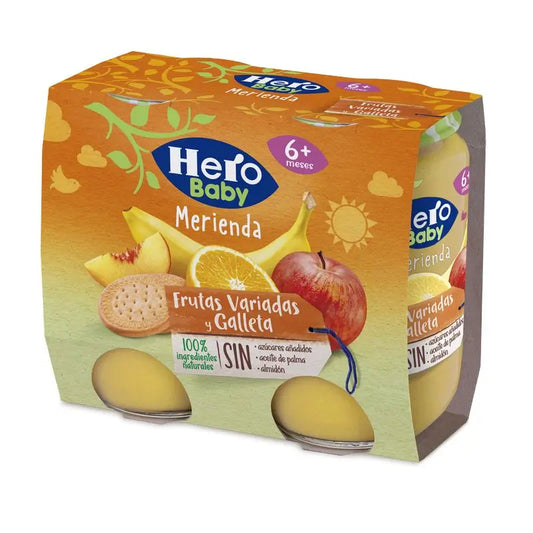 Hero Baby Snack Fruits et biscuits assortis 2X190G