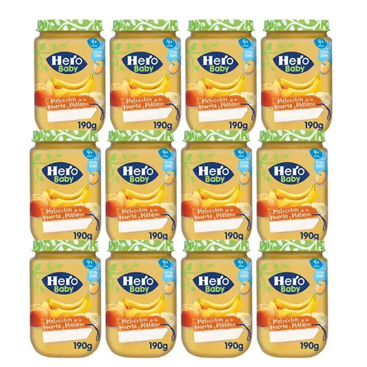 Hero Baby Pack Pêche Banane, 12 X 190 Gr