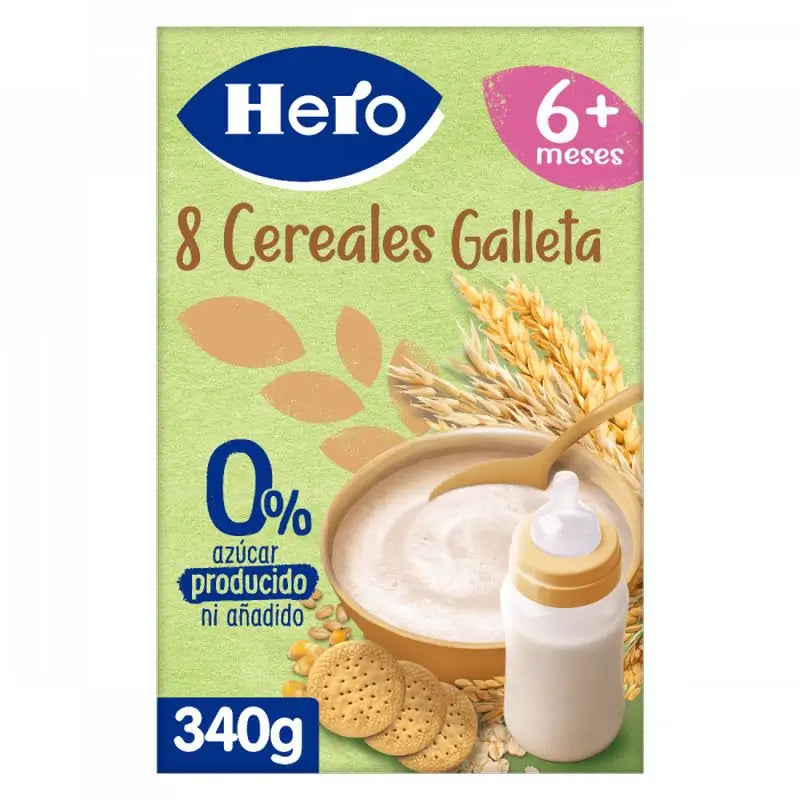 Hero Baby Cereal Cereal 8 Cereal with Biscuit 340G