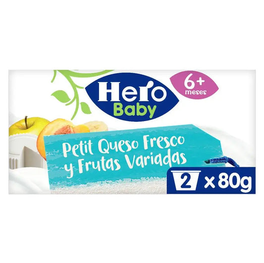 Hero Baby Hero Baby Petit Fresh Cheese & Assorted Fruit Jar 2X80G
