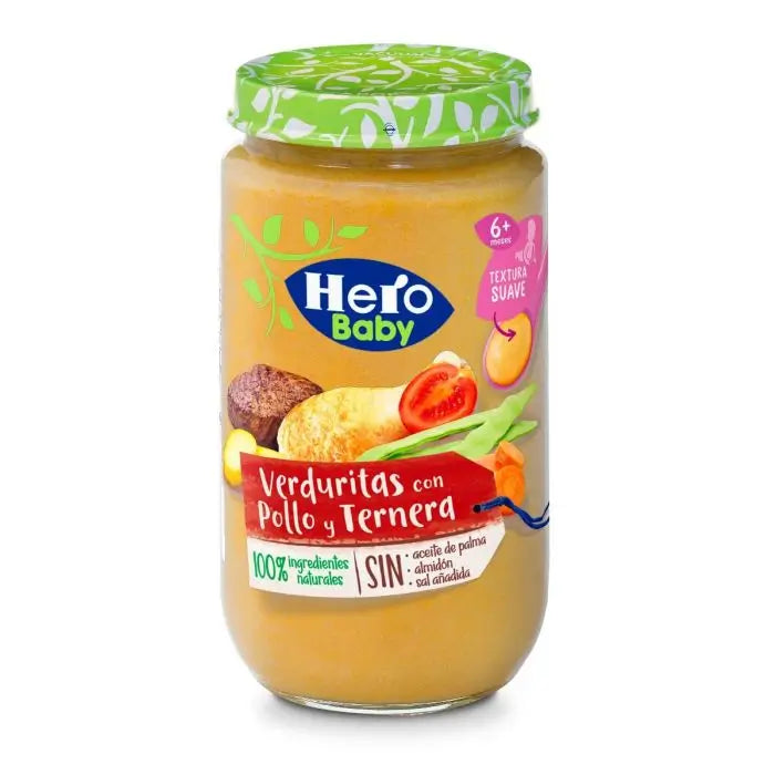 Hero Baby Pot de légumes au poulet et au bœuf, 235g