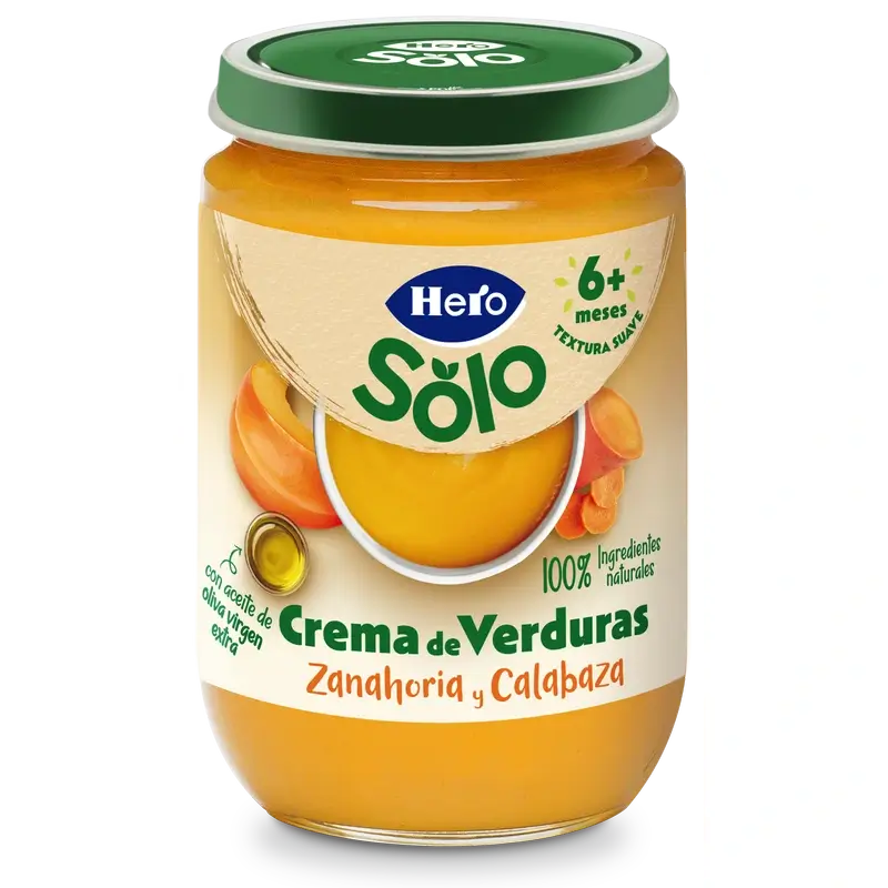 Hero Solo Crème de légumes, carottes et potiron, 190 g