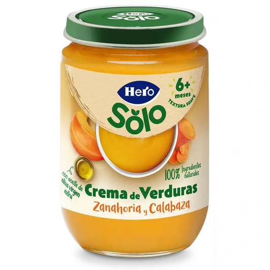 Hero Solo Crème de légumes, carottes et potiron, 190 g