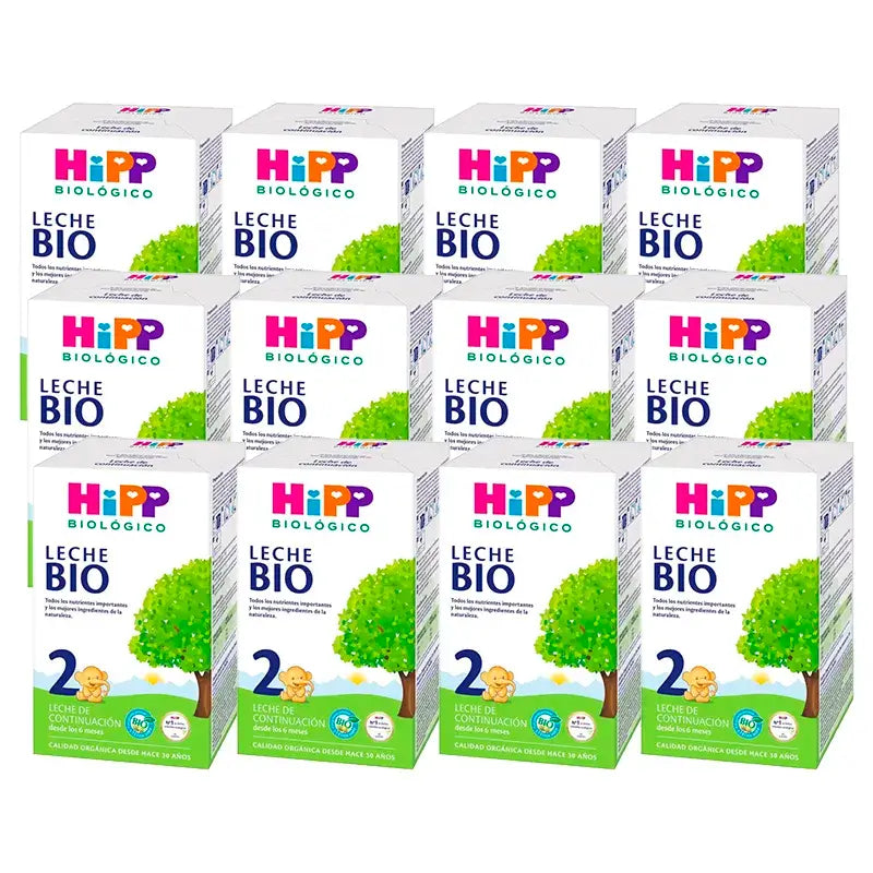 Lait Hipp 2 Bio, paquet de 12 x 600 g