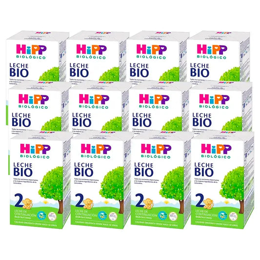 Lait Hipp 2 Bio, paquet de 12 x 600 g