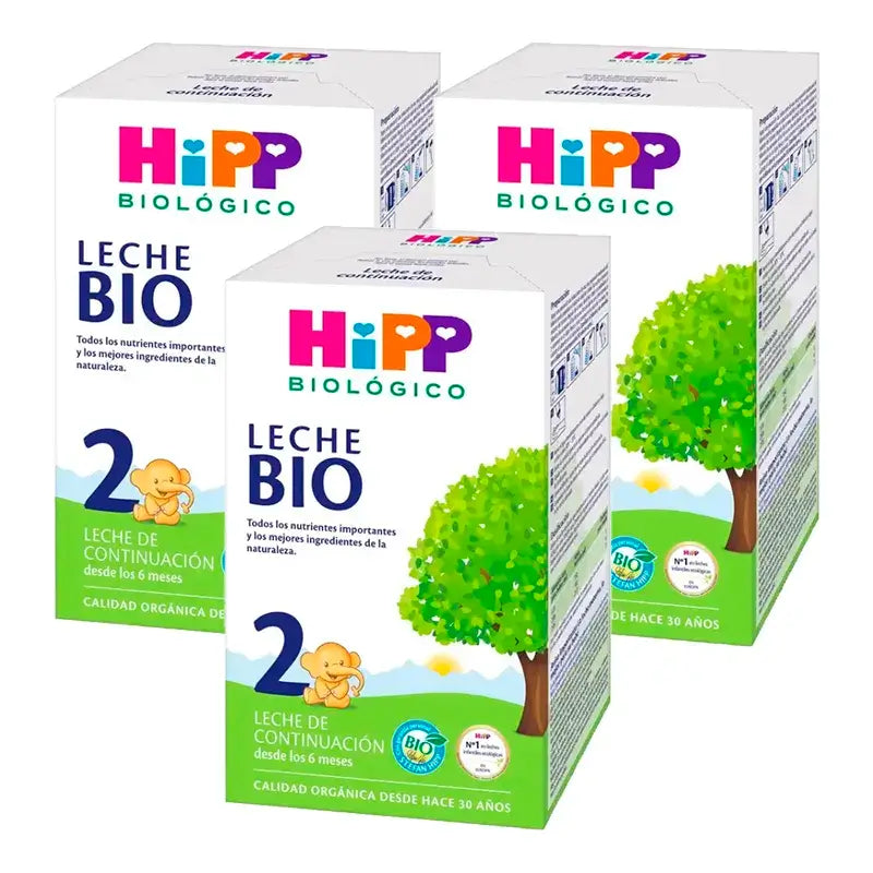 Lait Hipp 2 Bio, paquet de 3 x 600 g