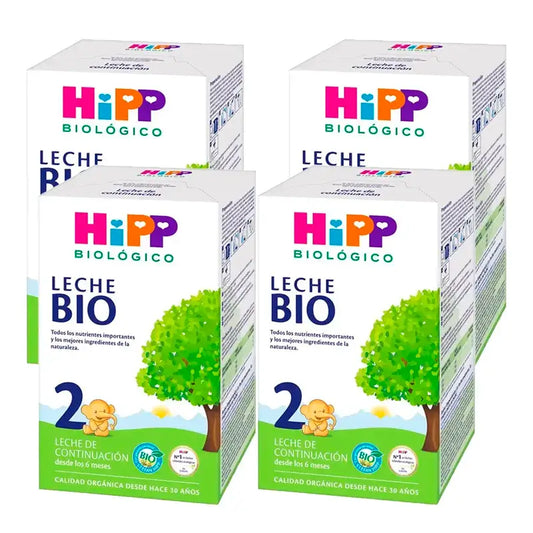 Lait Hipp 2 Bio, paquet de 4 x 600 g