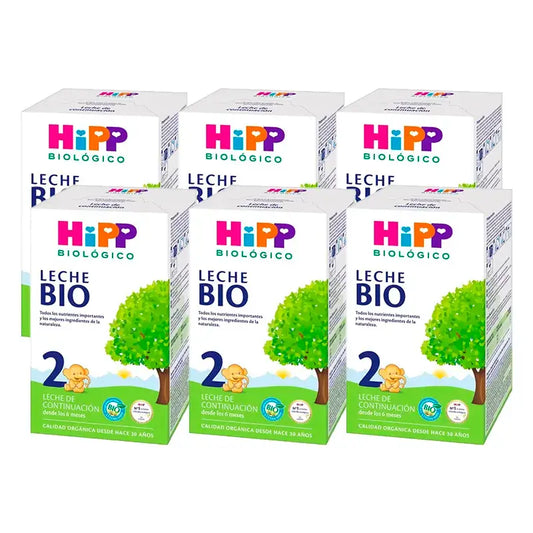 Lait Hipp 2 Bio, paquet de 6 x 600 g