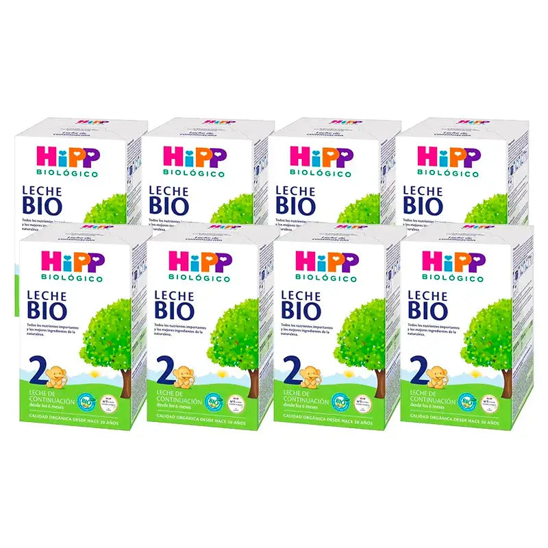 Hipp Milk 2 Bio Continuation, paquet de 8 x 600 g