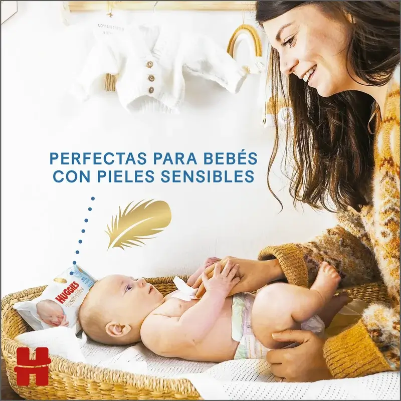 Huggies Extra Care Sensitive Wipes, 144 pièces
