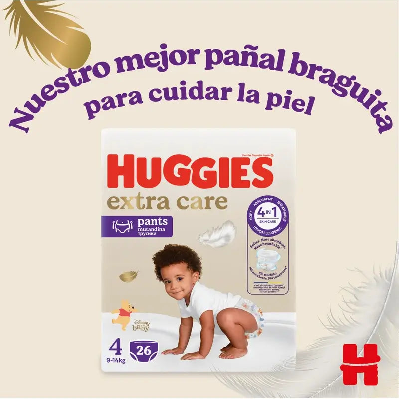 Huggies Extra Care Taille 6 (15-25 Kg) Disney Baby Diaper Briefs, 22 pcs.