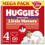 Huggies Little Movers Taille 4 (9-14 Kg) Disney Baby Diaper Brief, 120 pièces