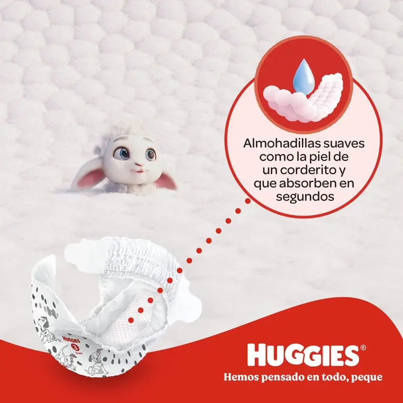 Huggies Little Movers Taille 3 (4-9 Kg) Disney Baby Nappy , 168 Units