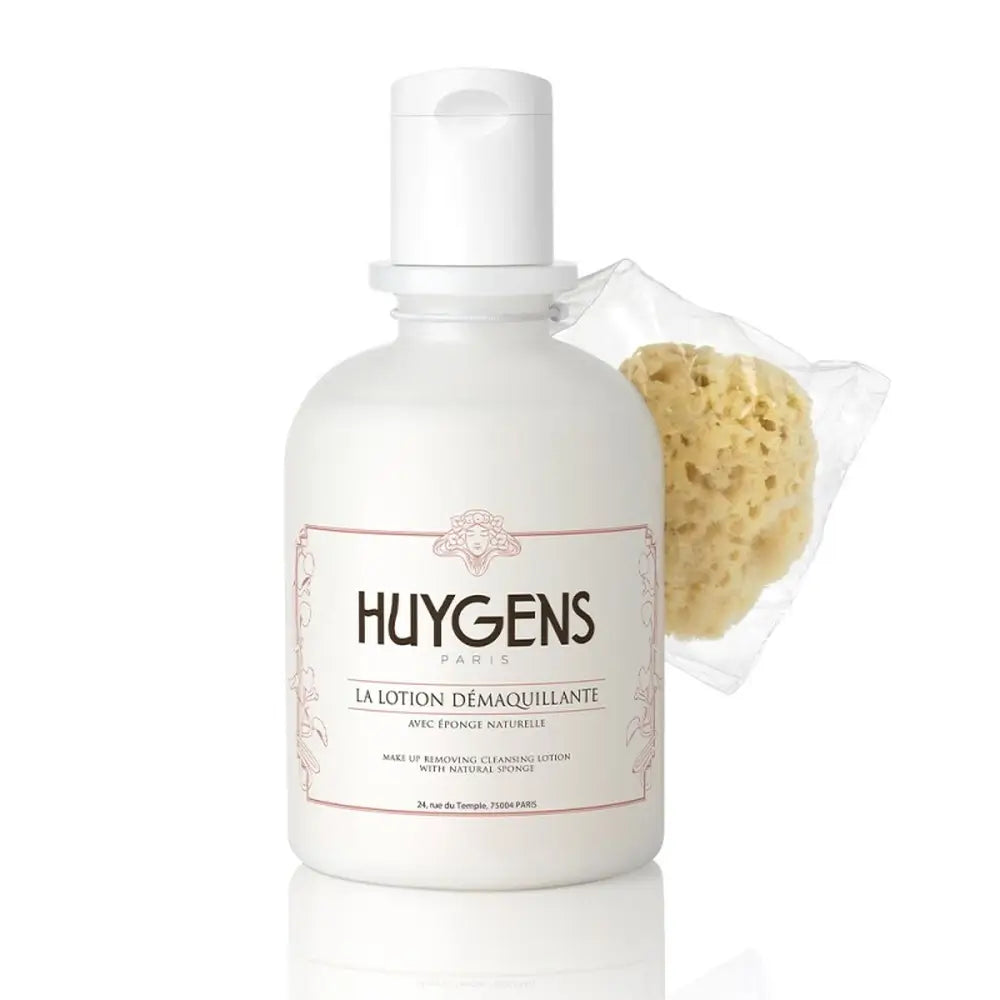 Huygens Premium Lotion démaquillante pour le visage avec éponge, 250 ml