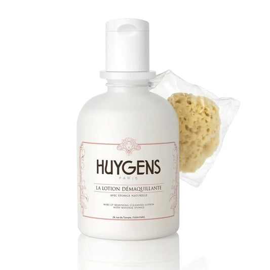 Huygens Premium Lotion démaquillante pour le visage avec éponge, 250 ml