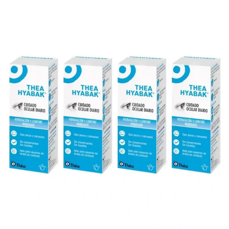 Hyabak Gouttes oculaires en solution, 4x10 Ml