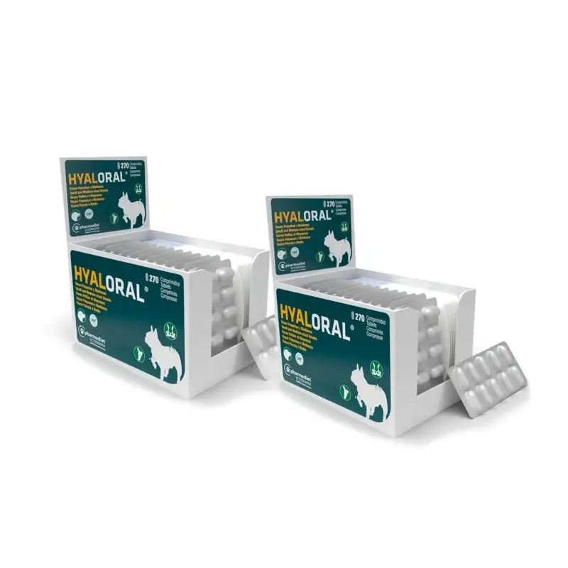 Hyaloral pour chiens de petite et moyenne taille, 270 comprimés, lot de 2