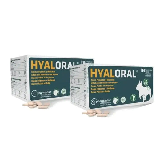 Hyaloral pour chiens de petite et moyenne taille, 90 comprimés, lot de 2