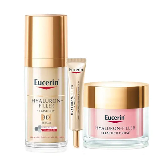 Eucerin Hyaluron-Filler Pack + Elasticity Serum, Rosé Day Cream Fp30 et Eye Cream