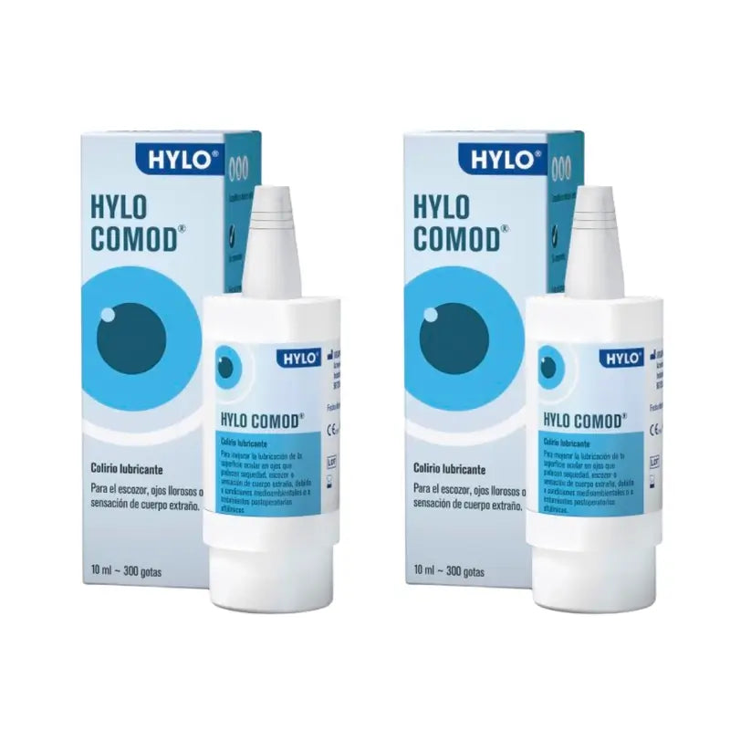 Hylo Comod Gouttes pour les yeux 10 ml, paquet de 2