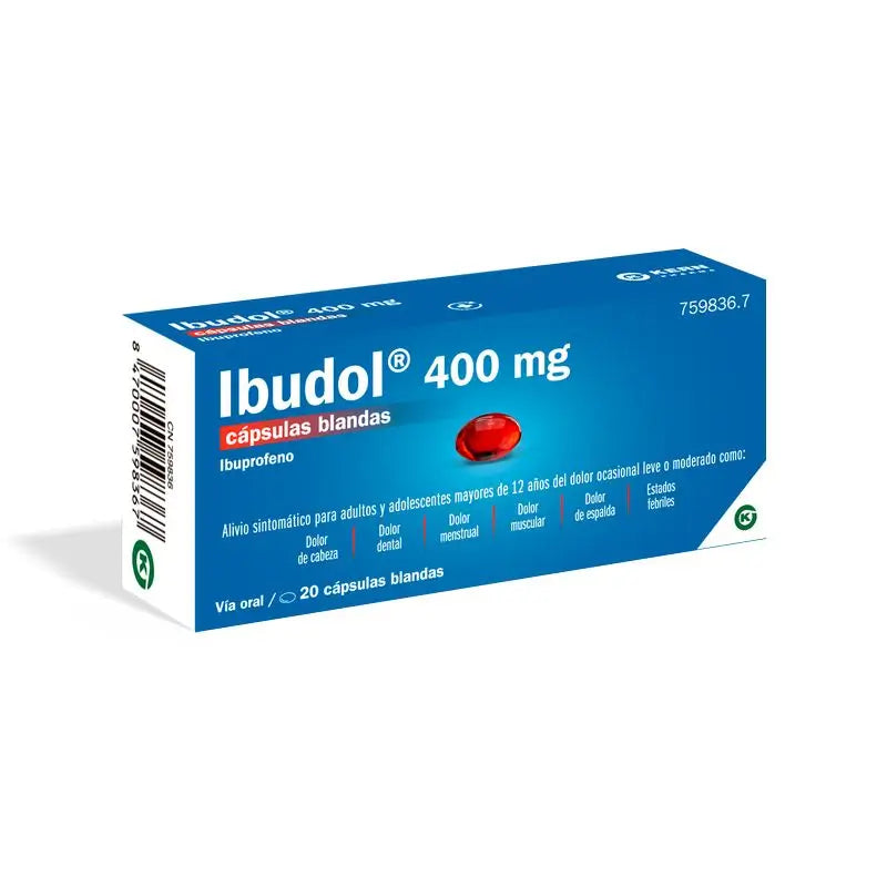 Ibudol 400 mg, 20 Capsules Molles
