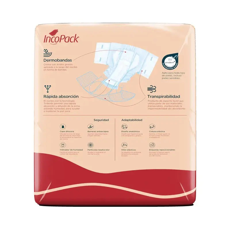 Incopack Elastic Absorbent Super Night Super Large Size , 80 pcs.