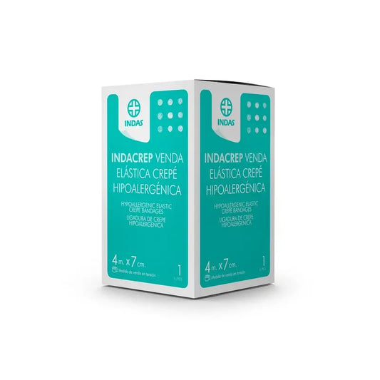 Indacrep Crepe Elastic Bandage 4 M X 7 Cm. 1 pièce, 1 unité