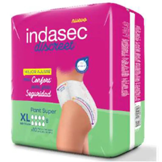 Indasec Discreet Pant Plus Xl, 12 unités