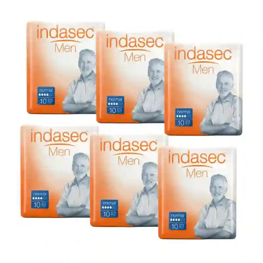 Indasec Men Tampon absorbant pour hommes Normal , 6X10 Unités