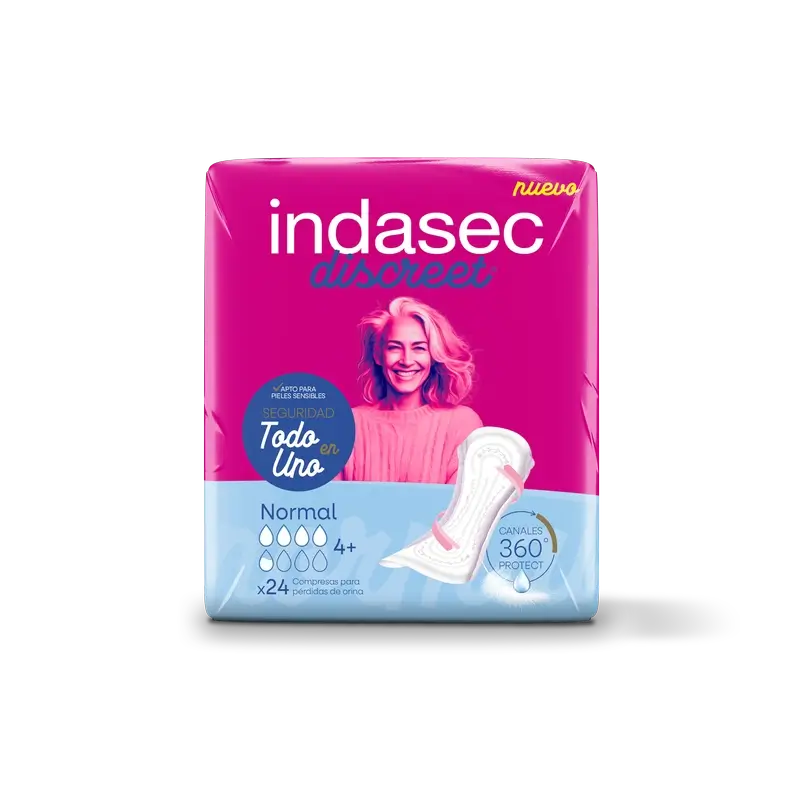 Indasec Discreet Normal Incontinence Pad , 24 unités