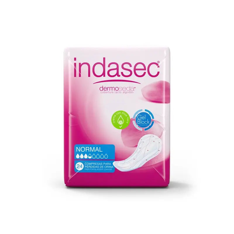 Indasec Dermoseda Incontinence Pad, 24 pièces