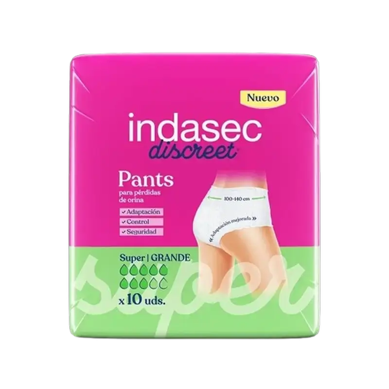 Indasec Discreet Panty Incontinence Super Large Size , 10 pièces