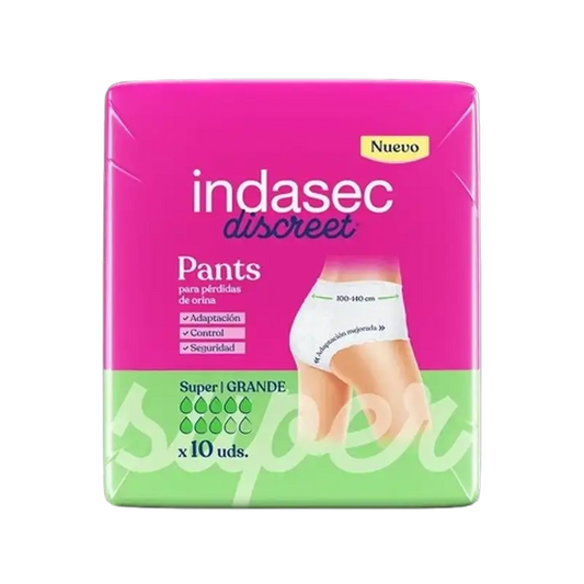 Indasec Discreet Panty Incontinence Super Large Size , 10 pièces
