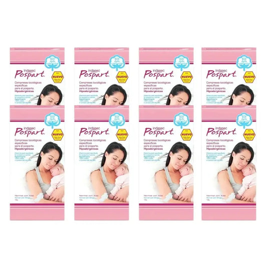 Indasec Pospart Normal Pad With Wings , 8 x 14 unités