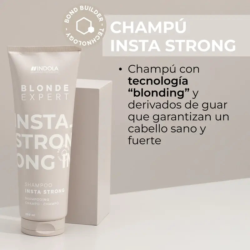 Indola Instastrong Professional Blonde Shampooing, 250 Ml