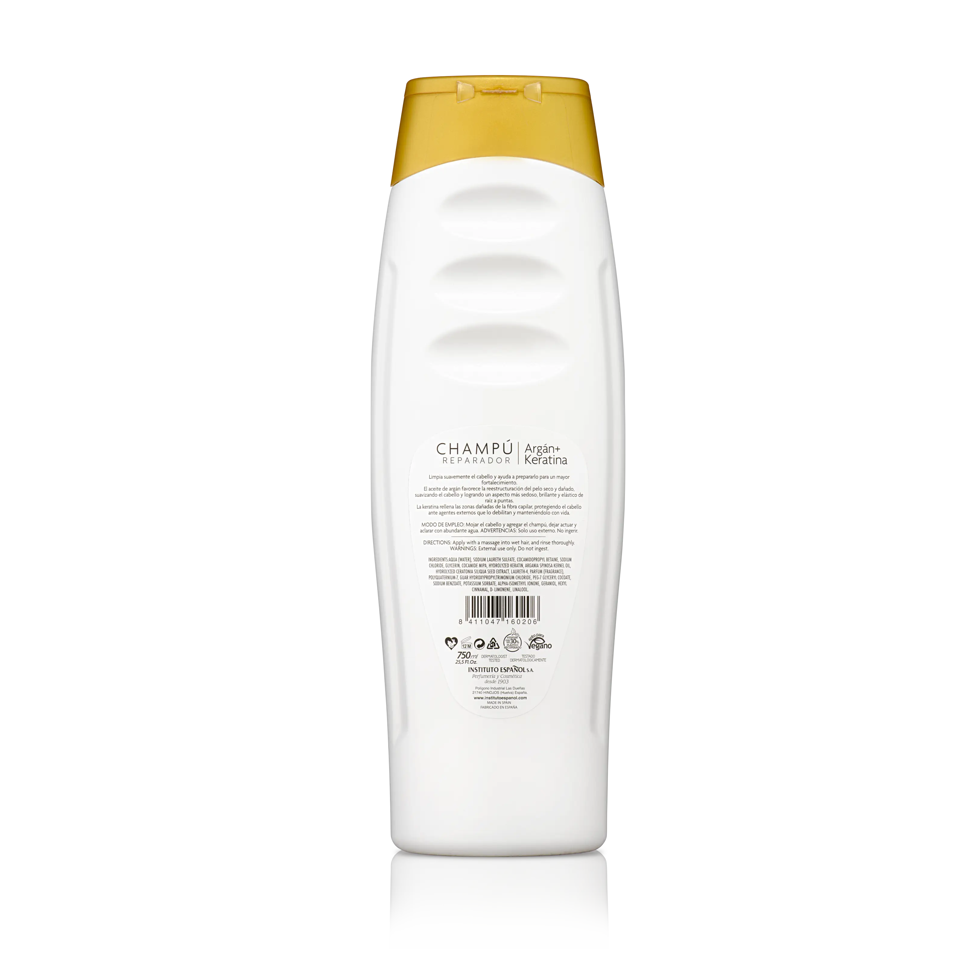 Instituto Español Shampooing Argan + Kératine - 750 Ml